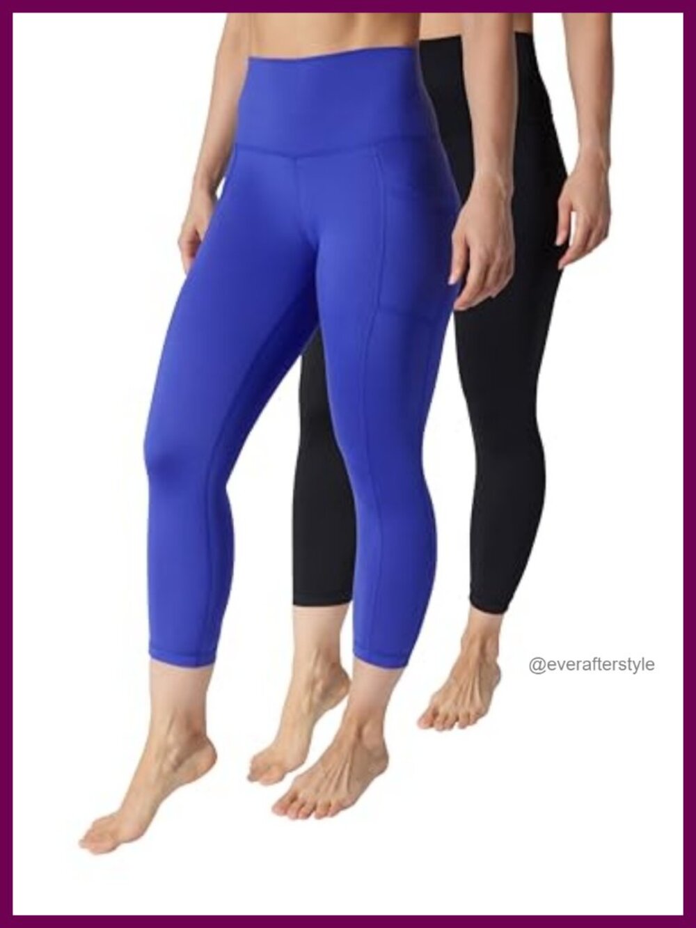 2 Pack High Waisted Capri Workout Leggings Buttery Soft